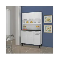 Kit Cozinha Itatiaia 13G1105 3500001877 Rose 2023 6 Portas 1 Gaveta Branco
