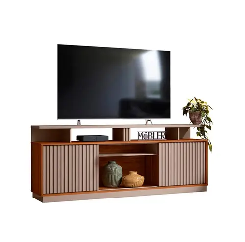 Rack Bancada Orlando 1.8 Mobler Grigio Fosco/Cinamomo Mel