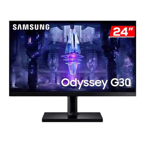 Monitor Gamer Samsung Odyssey G30 24" Fhd Display  Preto