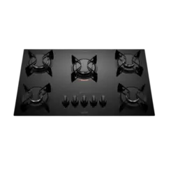 Cooktop Atlas 5 Bocas Com Mesa De Vidro U Top Preto Bivolt