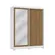 Roupeiro Kappesberg CB01N571 2 Portas reversiveis de Correr 2 Gavetas Com Espelho Branco/Nogueira ou Verde Oliva