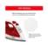 Ferro De Passar Arno Vapor Com Base Antiaderente Branco Vermelho 127v