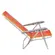 Cadeira de Praia Reclinavel Tramontina Bali Baixa em Aluminio com Assento Laranja e Amarelo