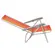 Cadeira de Praia Reclinavel Tramontina Bali Baixa em Aluminio com Assento Laranja e Amarelo
