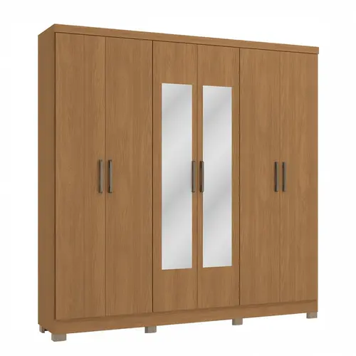 Roupeiro Kappesberg  MDP 6 Portas 3 Gavetas Canela