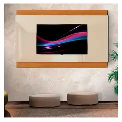 Painel Legacy 2.0 EDN 022098 Para TV ate 75" Polegadas Off White/Cedro