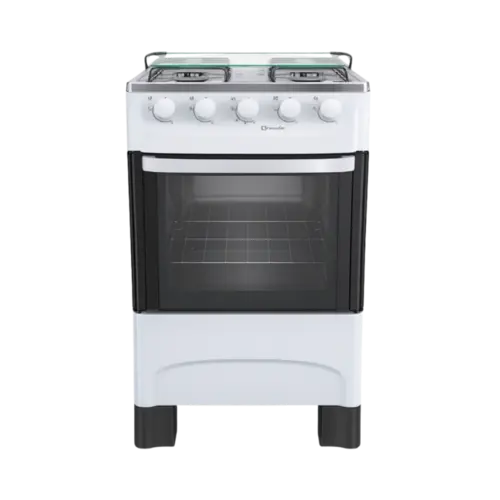 Fogao 4 Bocas Mueller MFI4BA Acendimento Manual e Mesa de Inox Branco