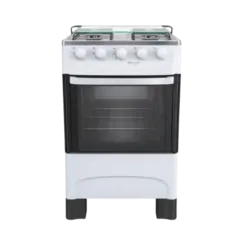 Fogao 4 Bocas Mueller MFI4BA Acendimento Manual e Mesa de Inox Branco