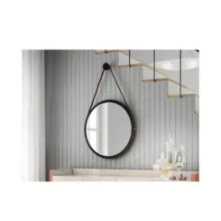 Espelho Decorativo HB Moveis Com Alca 67cm Preto
