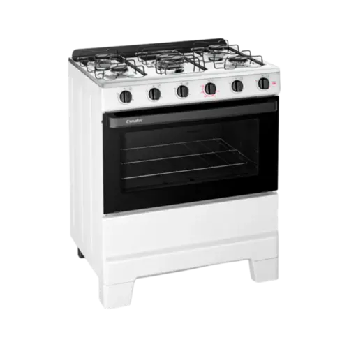 Fogao Esmaltec Idea Pop 5 Bocas Mesa Em Inox Acendimento Manual Branco