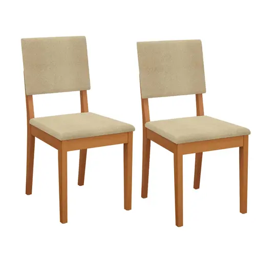 Par de Cadeiras Sala Jantar Kappesberg Boucle Bege