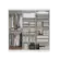 Roupeiro Presence Full Glass THB 6 Portas 2 Gavetas com Espelho Branco