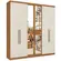 Roupeiro Presence THB Full Glass 6 Portas Com Espelho Almendra Off White