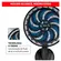 Ventilador Parede Arno VE9P X-Treme 9 40CM Preto e Azul Escuro 127V