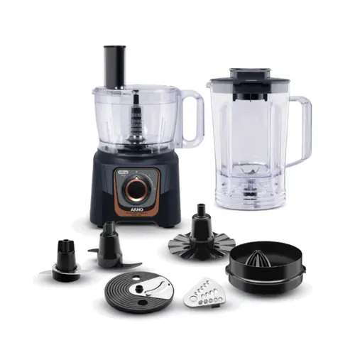 Processador Arno MP72 700W 2 Velocidades 24 Funcoes Cinza 127V