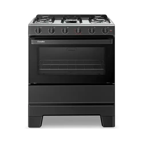 Fogao Esmaltec F5ISP Ideal Pop 5 Bocas Piso Mesa Inox Com Acendimento Manual Preto