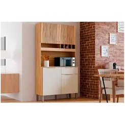 Kit Cozinha Riodoce Moscato 4 Portas 1 Gaveta Amendoa Off White