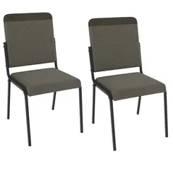 Par de Cadeiras Sala Jantar Kappesberg  Genebra Preto Fosco