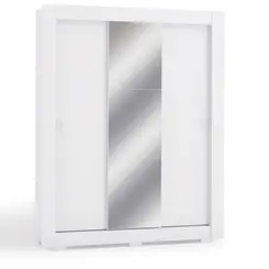 Roupeiro Kappesberg CBH563BR 3 Portas de Correr Com Espelho e Pes Branco