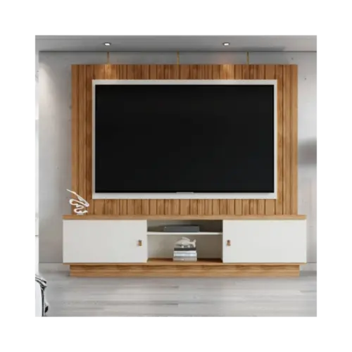 Home Santos Mobler 2.0 Para Tv Ate 70" Polegadas Off White Amendoa