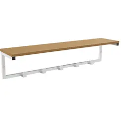 Cabideiro Parede Kappesberg LI042CNBR 1 Prateleira Canela Branco Brilho