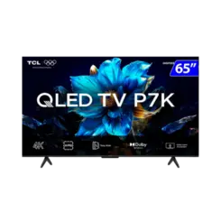 Smart TV QLED 65" 65P7K TCL 4K Wi-Fi Dolby Atmos Bluetooth 5.4 Preto