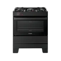 Fogao Esmaltec Ideal Top Glass 5 Bocas Com Mesa De Vidro e Acendimento Automatico Preto Bivolt