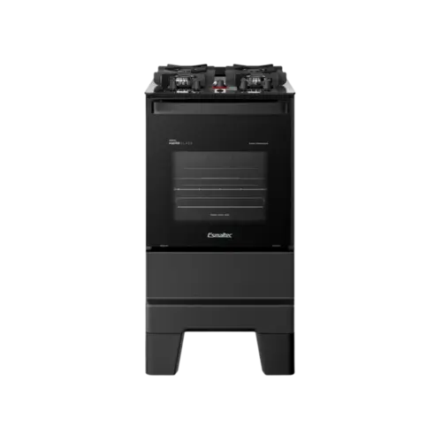 Fogao Esmaltec Ideal Master Glass Com Mesa De Vidro e Acendimento Automatico Preto Bivolt