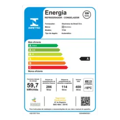 Refrigerador Electrolux 400L TF44 Autosense Duplex Frost Free Branco  127V