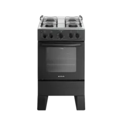 Fogao Atlas Milao 4 Bocas Com Mesa De Inox e Acendimento Automatico Preto Bivolt