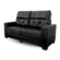 Sofa Bally AGA Fixo Com 2 Lugares Corino Preto