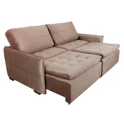Sofa 2 Lugares Aga Retratil Miami Inca Castor
