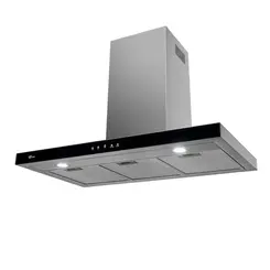 Coifa Fischer de Parede Infinity 90cm Touch Screen 3 Niveis Vidro Preto 127V