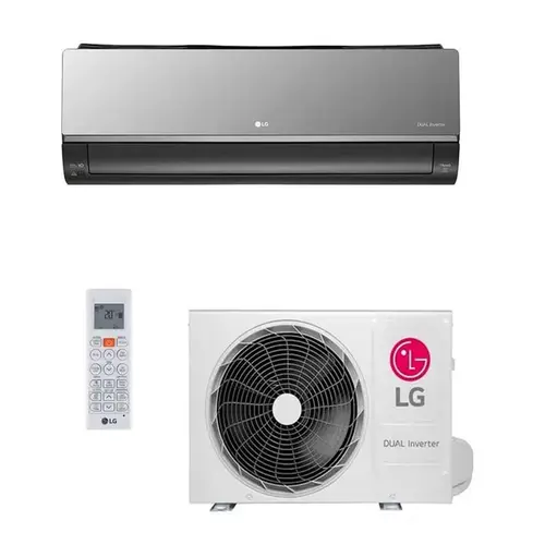 Ar Condicionado Split LG 12.000 Btus Hi Wall Dual Inverter Voice + AI Artcool Frio Cinza 200V