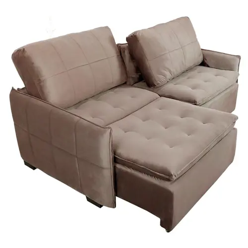 Sofa Cama 3 Lugares Aga Retratil Miami Inca Castor