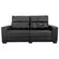 Sofa Bally Paraty AGA  3 Lugares Com 2 Divisoes Corino Preto