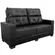 Sofa Bally Paraty AGA  3 Lugares Com 2 Divisoes Corino Preto