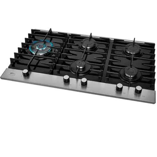 Cooktop a Gas Fischer 33810 92122 5 Queimadores Chama Platinium com Trempe de ferro fundido Bivolt