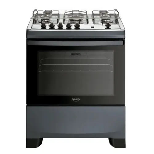 Fogao Dako Supreme 5 Bocas com Mesa Inox e Botoes Removiveis Titanium Bivolt