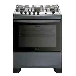 Fogao Dako Supreme 5 Bocas com Mesa Inox e Botoes Removiveis Titanium Bivolt