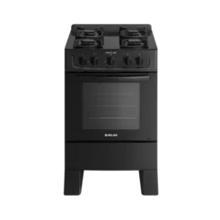 Fogao Piso Atlas 4 Bocas 300001766 Acendimento Automatico Preto Glass Bivolt