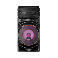 Torre De Som Amplificada LG Xboom Iluminacao Colorida Karaoke  Bluetooth Preto Bivolt