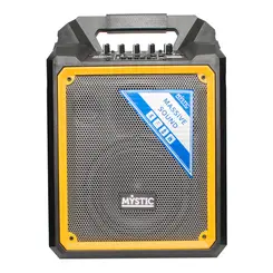 Caixa Amplificada Mystic 100W Bluetooth USB SD FM Bateria Recarregavel Amarelo