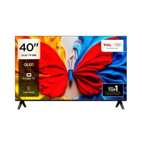 Smart TV 40" TCL Qled Google TV 40S5K FHD Wi-Fi Bluetooth