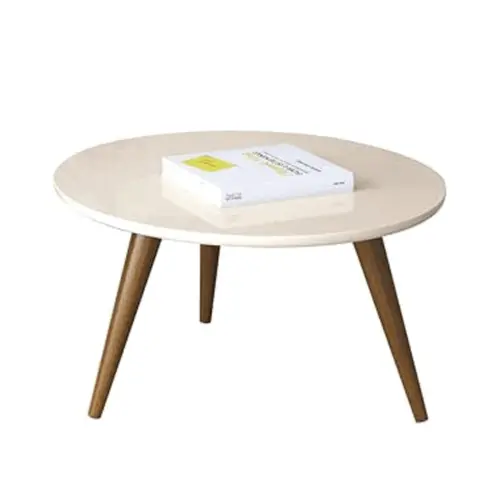 Mesa de Centro Sorelle Hb Moveis Redonda em MDF White