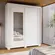Roupeiro ACP Athena 2 Portas 3 Gavetas com Espelho 100% MDF Branco
