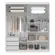 Roupeiro ACP Athena 2 Portas 3 Gavetas com Espelho 100% MDF Branco