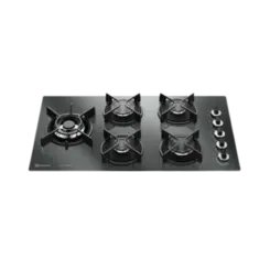 Cooktop Electrolux Home Pro 5 Bocas Com Mesa De Vidro Tripla Chama Preto Bivolt