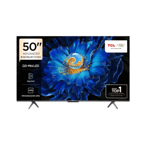 Smart TV Led 50" TCL 50C6KS 4K QLED Dolby Vision Wi-Fi Bluetooth Google