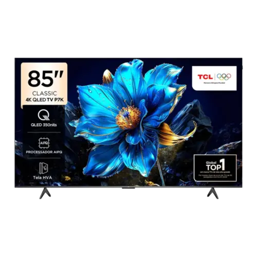 Smart TV 85" TCL 85P7K QLED 4K Comando Por Voz